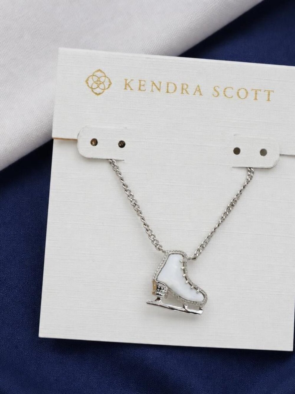 Kendra Scott Ice Skate Silver Pendant Necklace